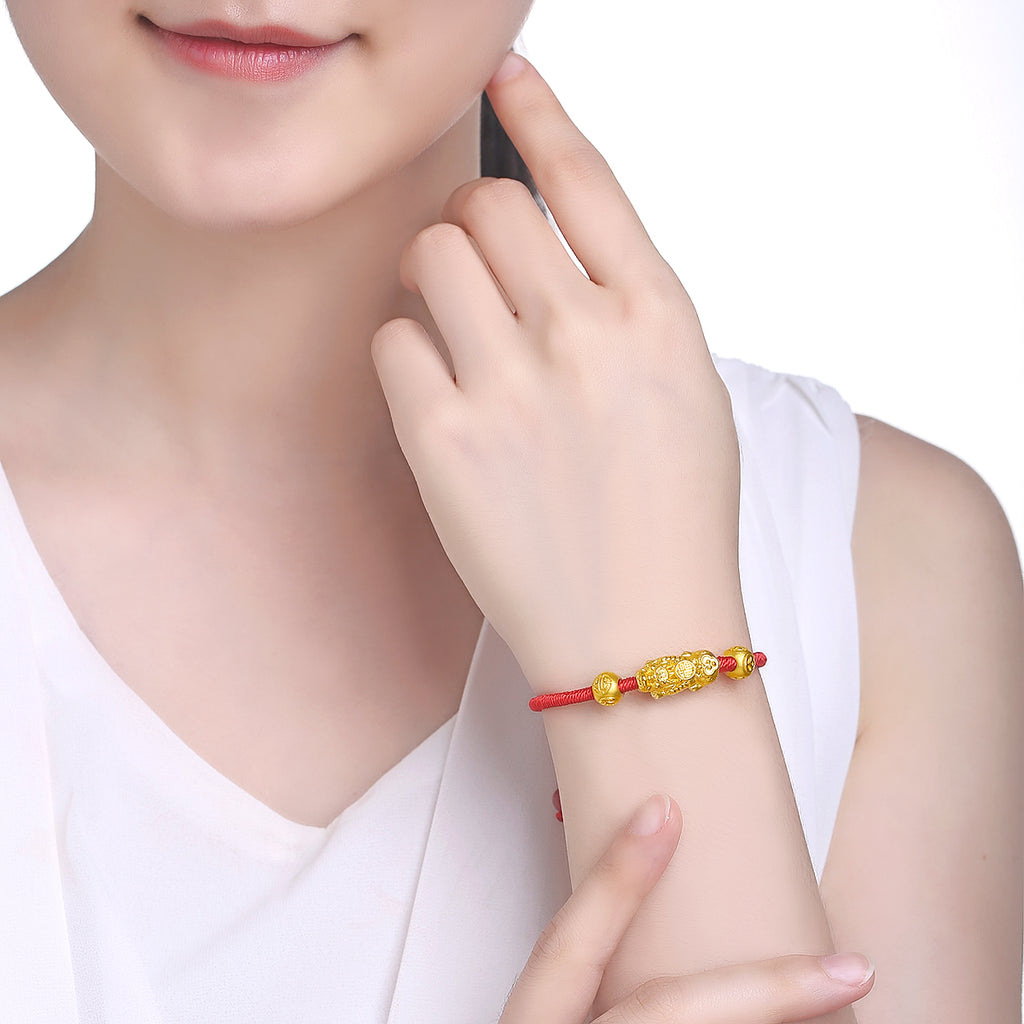   24K Gold String Bracelet              Pixiu 1.8-2.1g AD171272