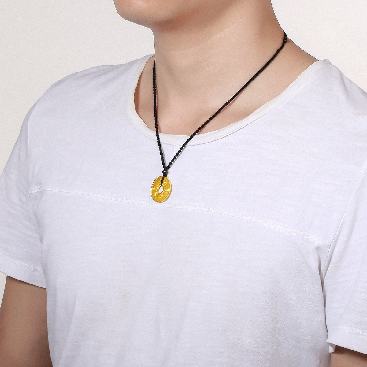 999 24K Gold Pendant Peace Buckle 7-8g AB041562
