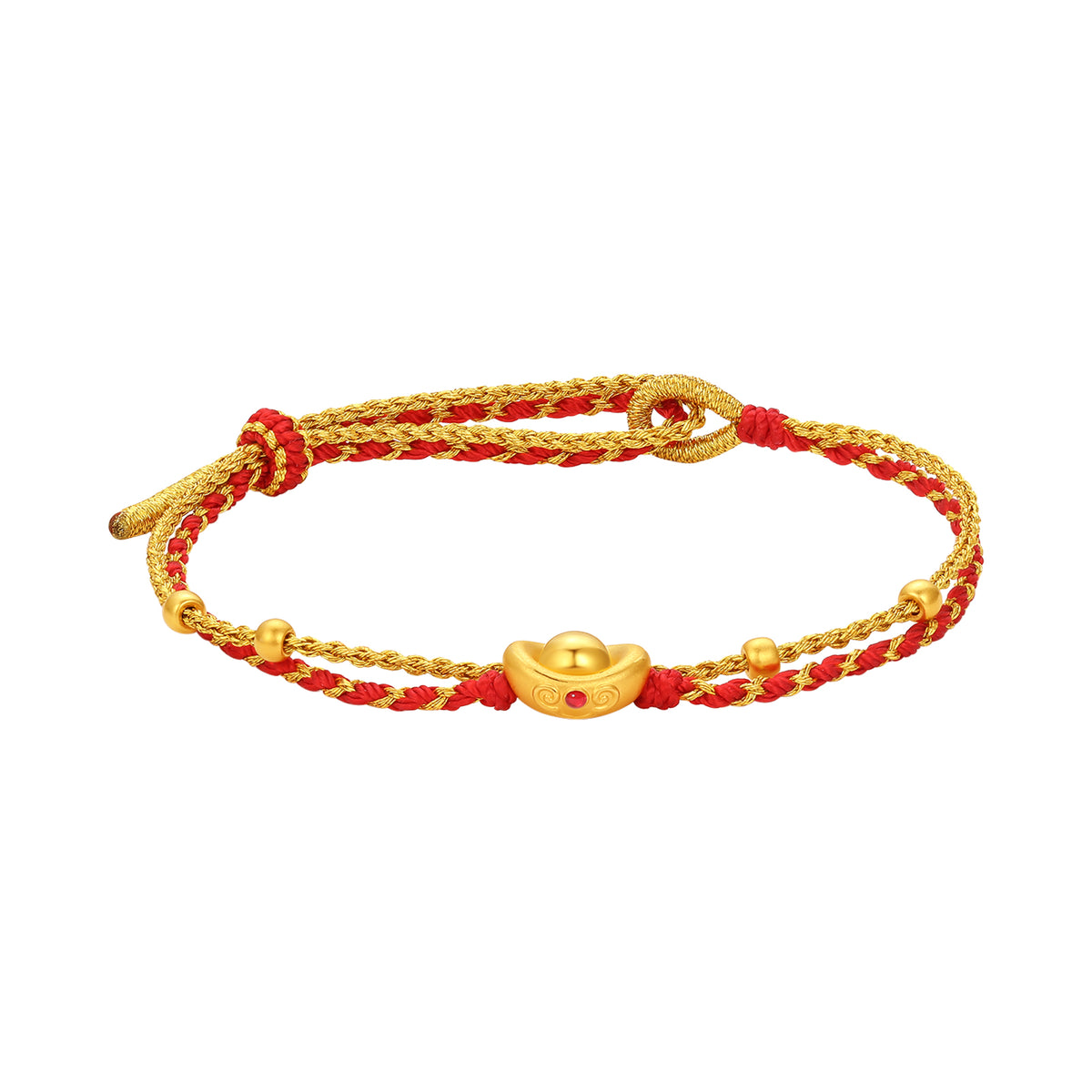 24K Gold String Bracelet Ingot 0.5-0.8g A1734777