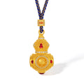 "Chinese Culture Collection - Dan Qing" 999 24K Gold  String Pendant Diamond 0.0045ct Gourd 31-36g W0450081