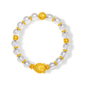 "Jiuhua Mountain" 24K Gold Crystal Bracelet 5-7g J1935451