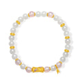 "Chinese Culture Collection - Dan Qing" 24K Gold Beaded Bracelet Hetian Jade 5.8-6.3mm Diamond 0.0015ct Chalcedony Bamboo 2.3-4g Y1940423
