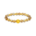 24K Gold Beaded Bracelet Citrine 7.5-8mm Diamond 0.007ct 3.5-5.5g J1930214
