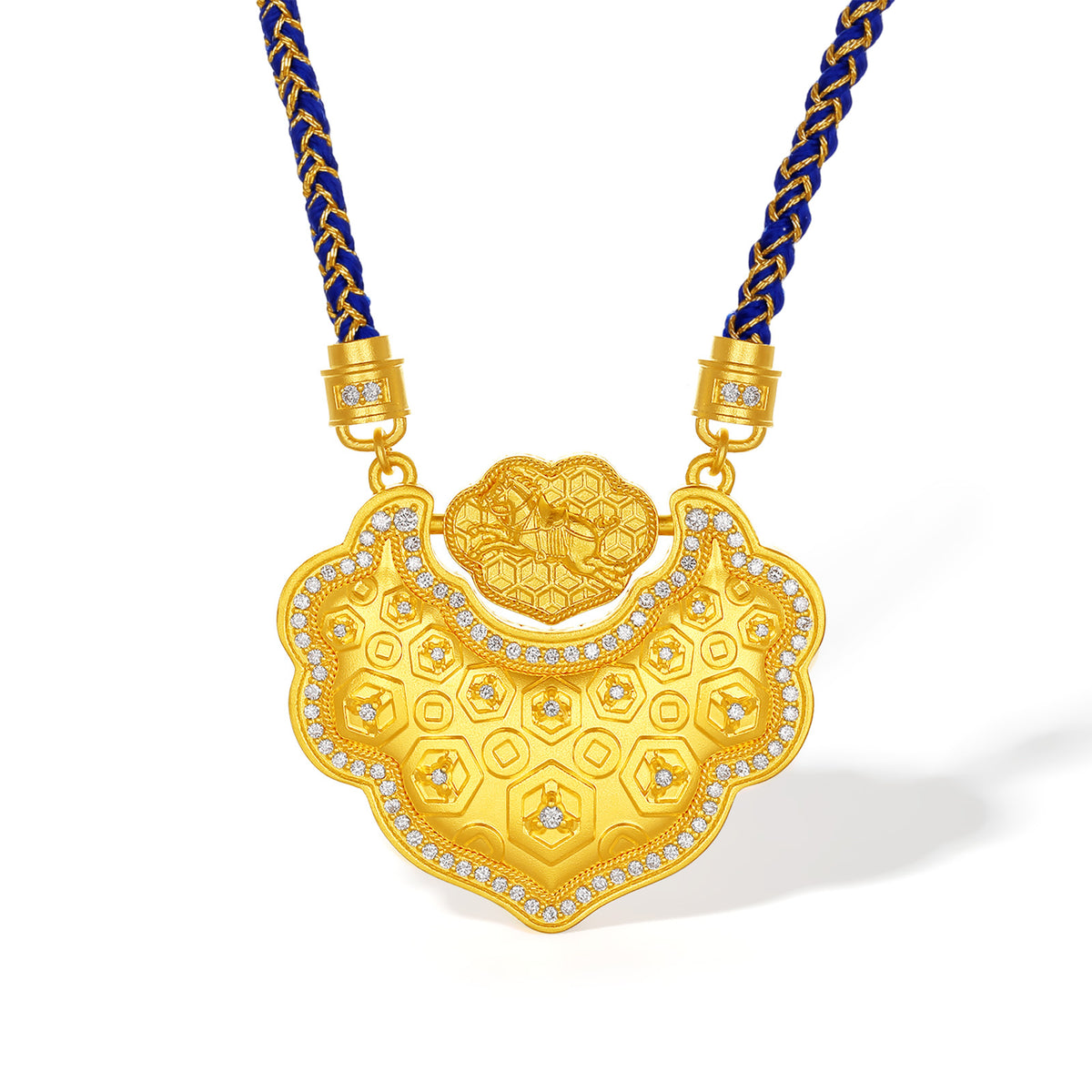"Chinese Culture Collection - Dan Qing"999 24K Gold pendant 0.0043ct Ruyi 31-36g W0449932