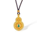 "Chinese Culture Collection - Dan Qing" 999 24K Gold  String Pendant Diamond 0.006ct Ruby 0.0081ct 40-46g W0450079