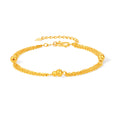 24K Gold Chain Bracelet Gourd 3.5-4.5g A0761197