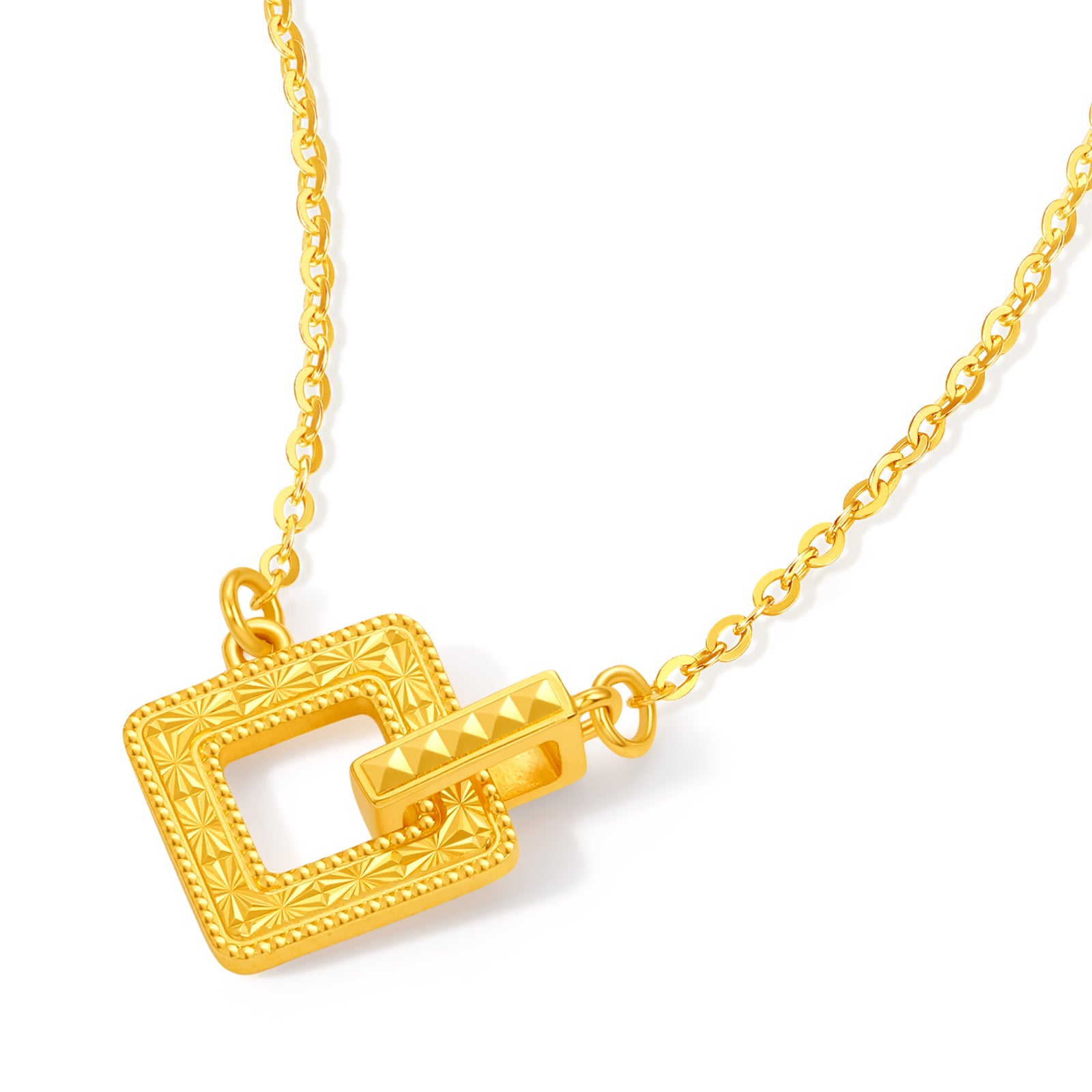 24K Gold Pendant Necklace 2.7-3.1g A0661198