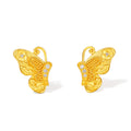 "Chinese Culture Collection - Dan Qing" 24K Gold Earrings Diamond 0.00275ct Butterfly 2-3g W0947501