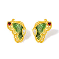 "Chinese Culture Collection - Dan Qing" 24K Gold Earrings Diamond 0.0094ct Butterfly 5.5-7.5g W0947500