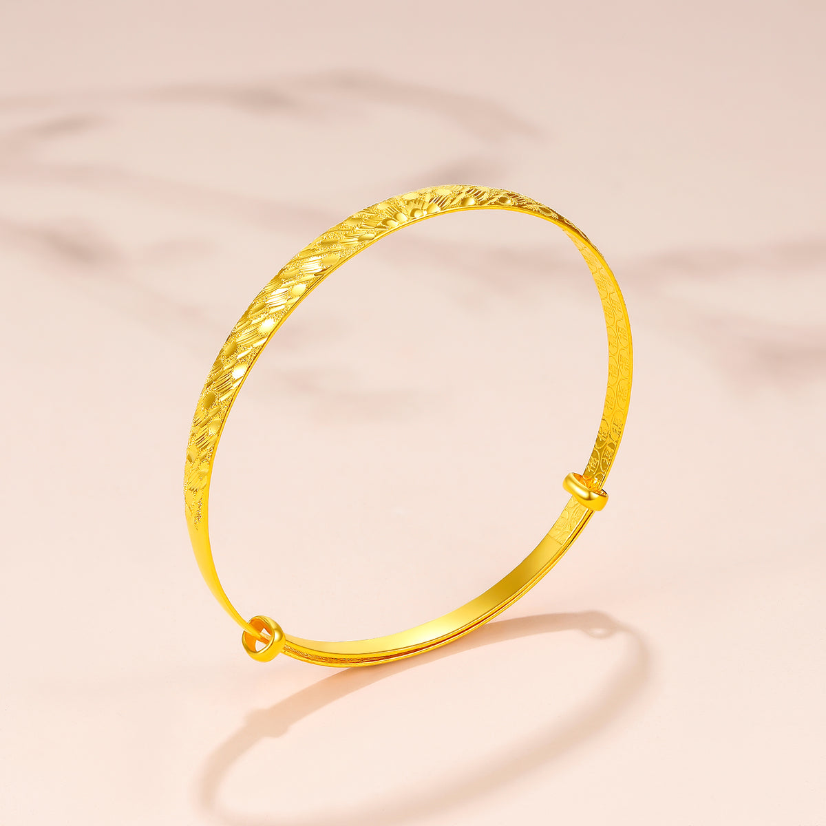 999 24K Gold Bangle Bracelet 16-18g AB102324