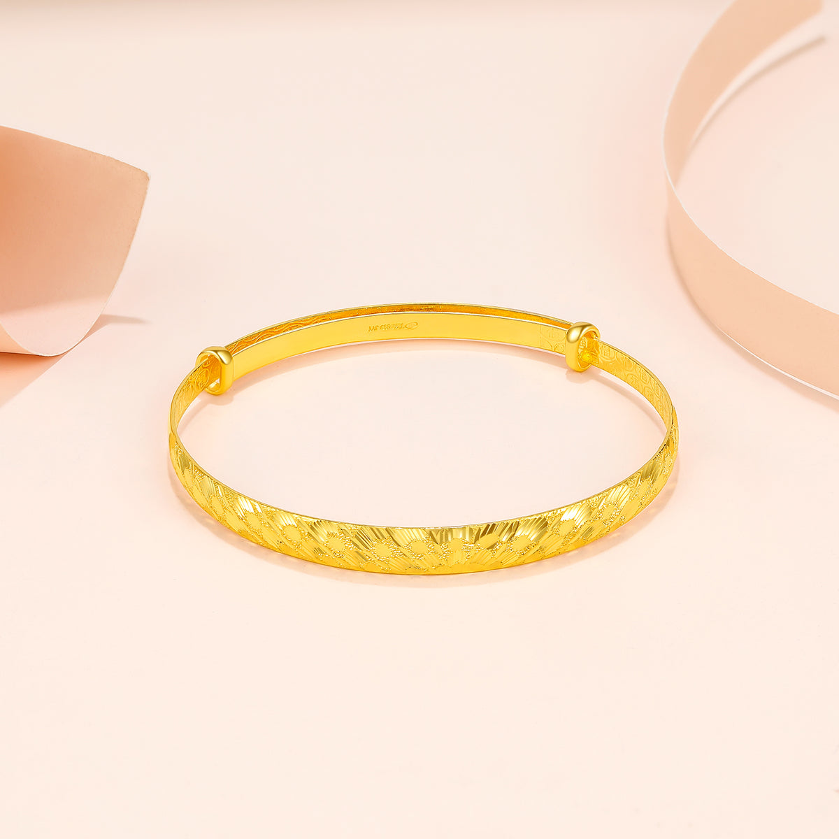999 24K Gold Bangle Bracelet 16-18g AB102324