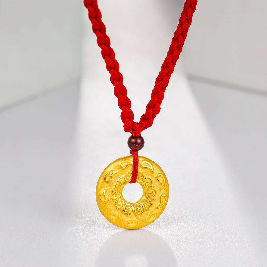 24K金吊墜項鍊 1.1-1.4公克 平安口 AD040877