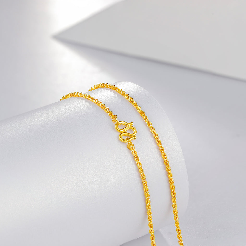 999 24K Gold Necklace 8-9g AA053079