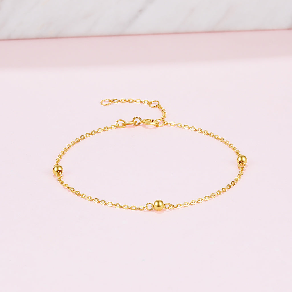 18K Yellow Gold Chain Bracelet 0.6-1g KH077358