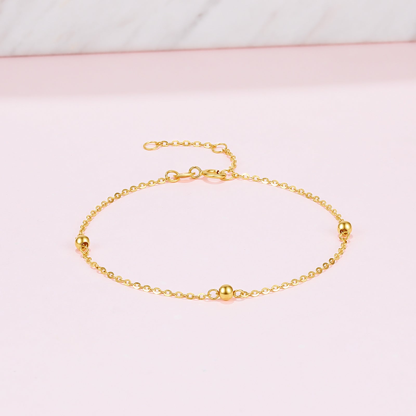18K Yellow Gold Chain Bracelet 0.6-1g KH077358