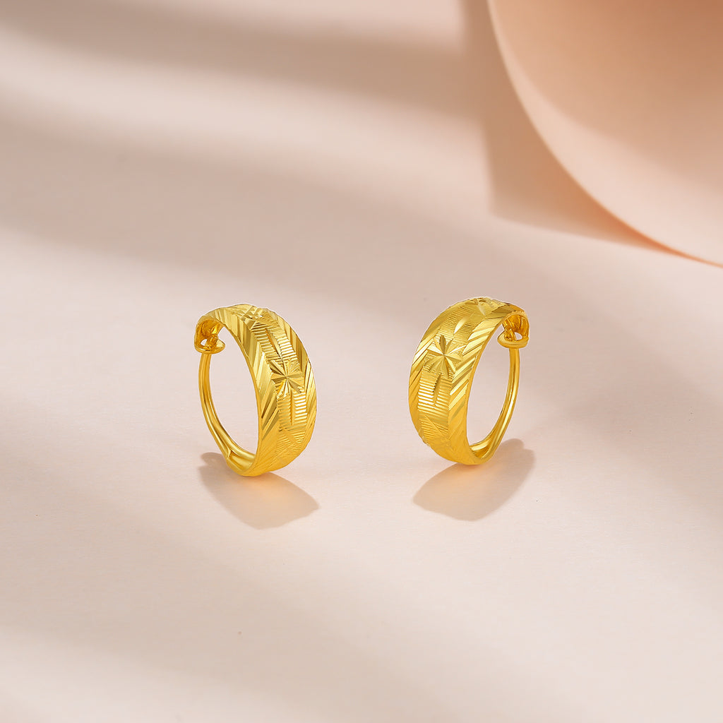 999 24K Gold Earrings 2-4g AA097513