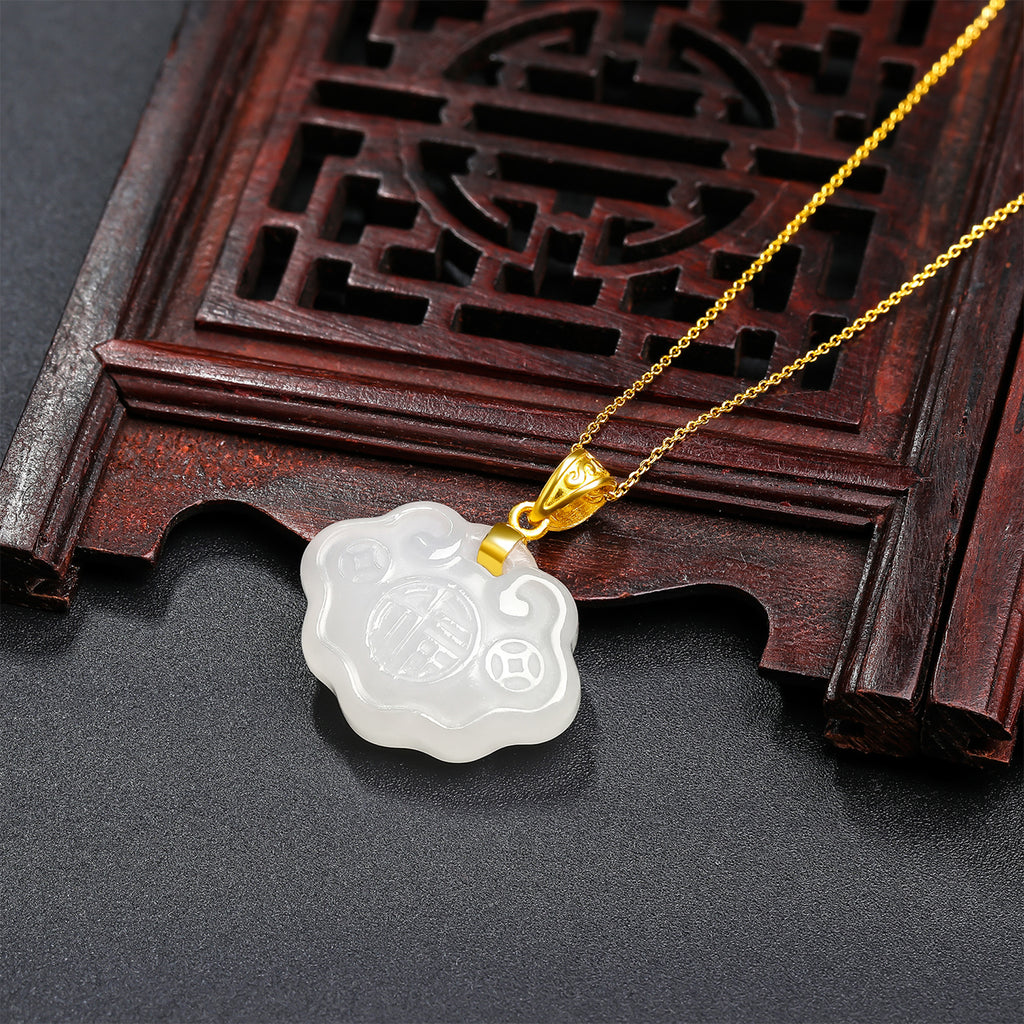 999.9 24K 金吊墜黑田玉 0.46-0.66g 如意 AAYB046941