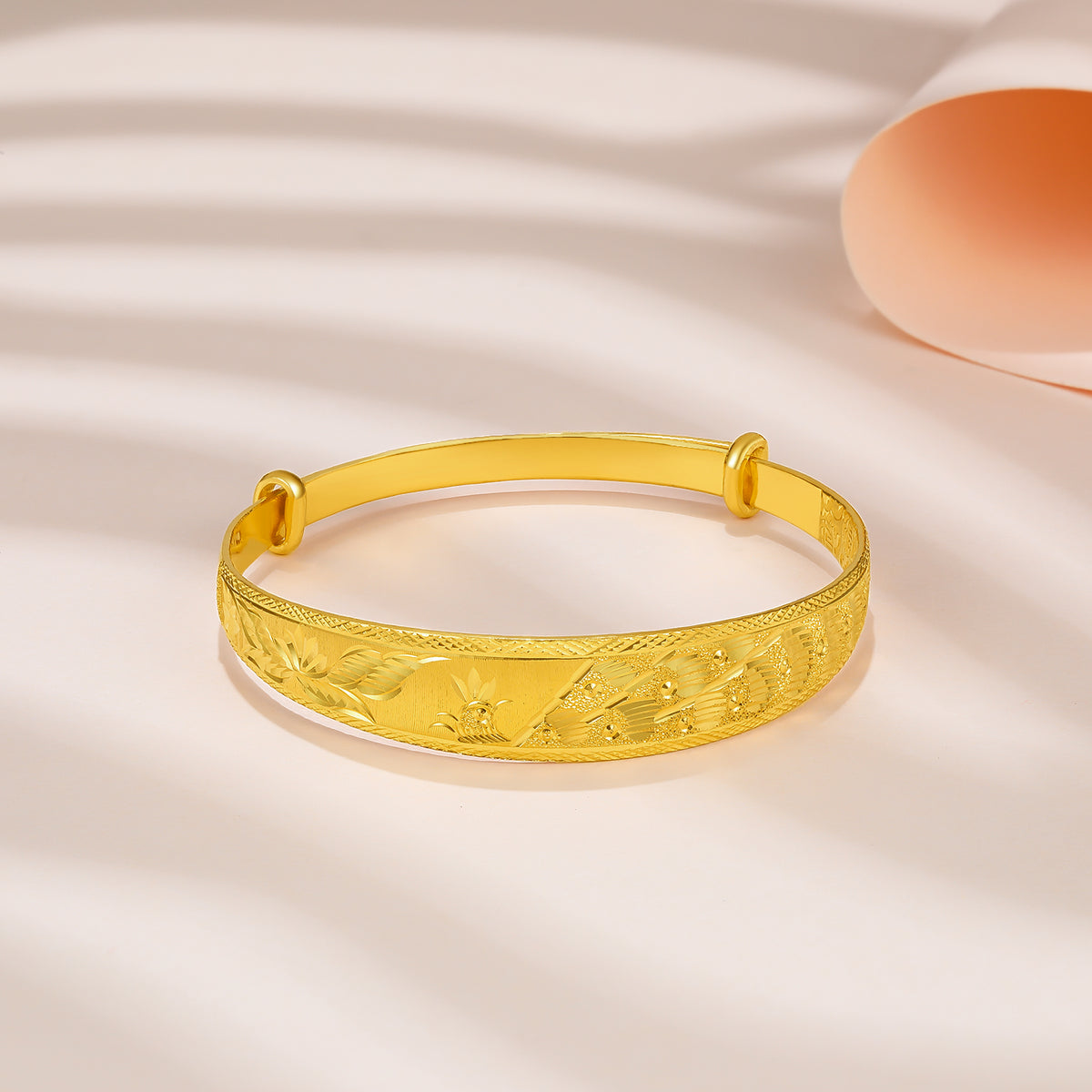 999 24K Gold Bangle Bracelet Phoenix 38-41g AA107521