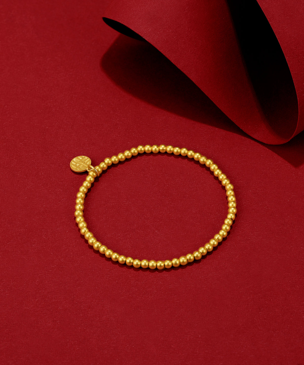 999 24K Gold Beaded Bracelet 4.6-5g A198681