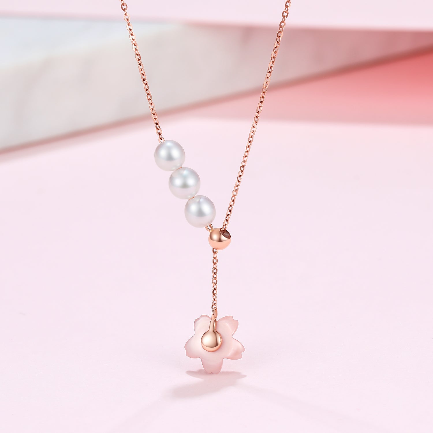 18K Gold Pendant Necklace Shell Pearl 0.77-1.03g X067962