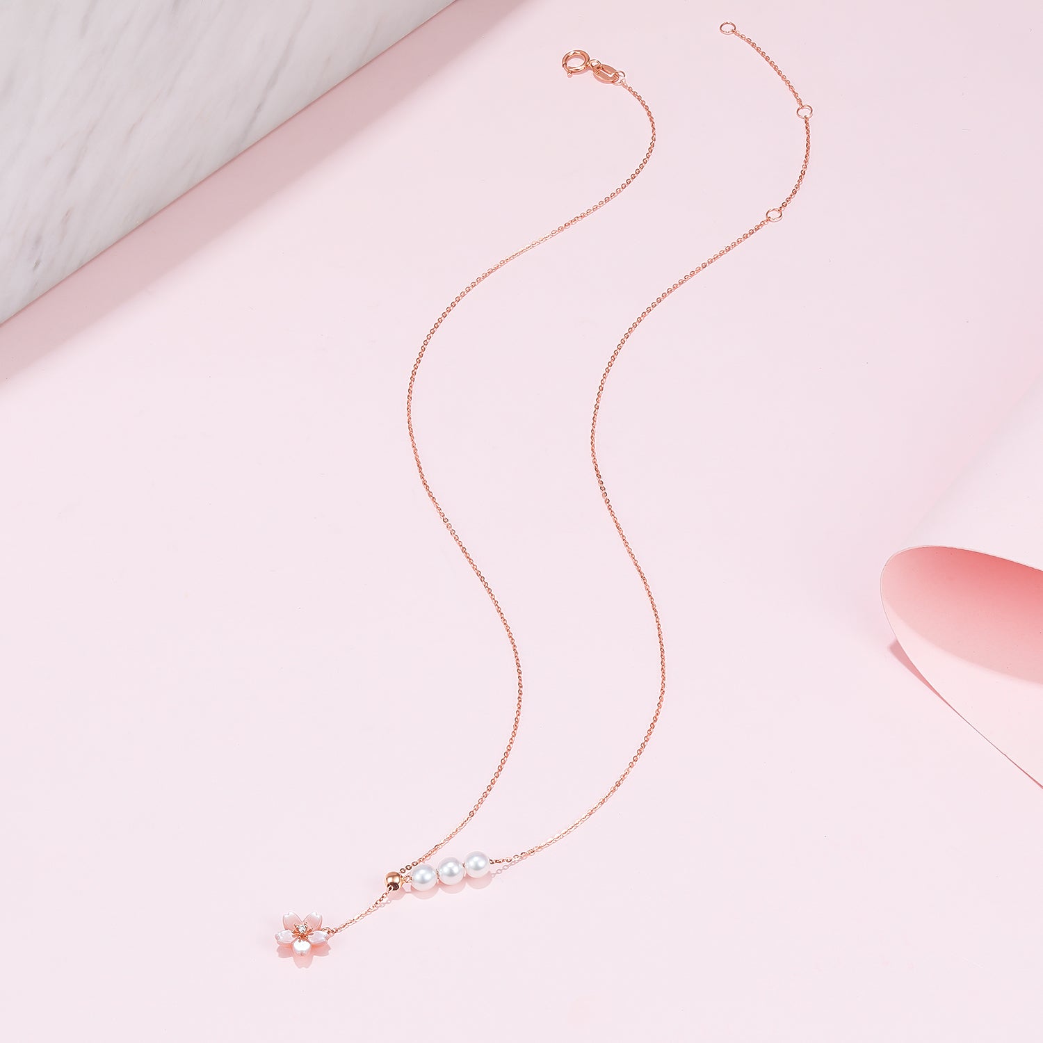 18K Gold Pendant Necklace Shell Pearl 0.77-1.03g X067962