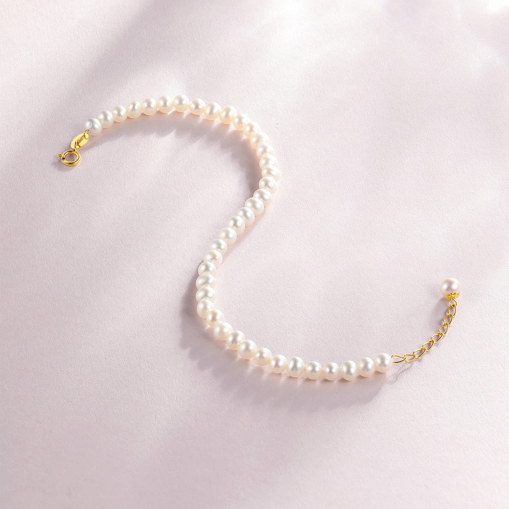 18K金鍊手鍊，珍珠，0.22-0.25克，貨號X078933