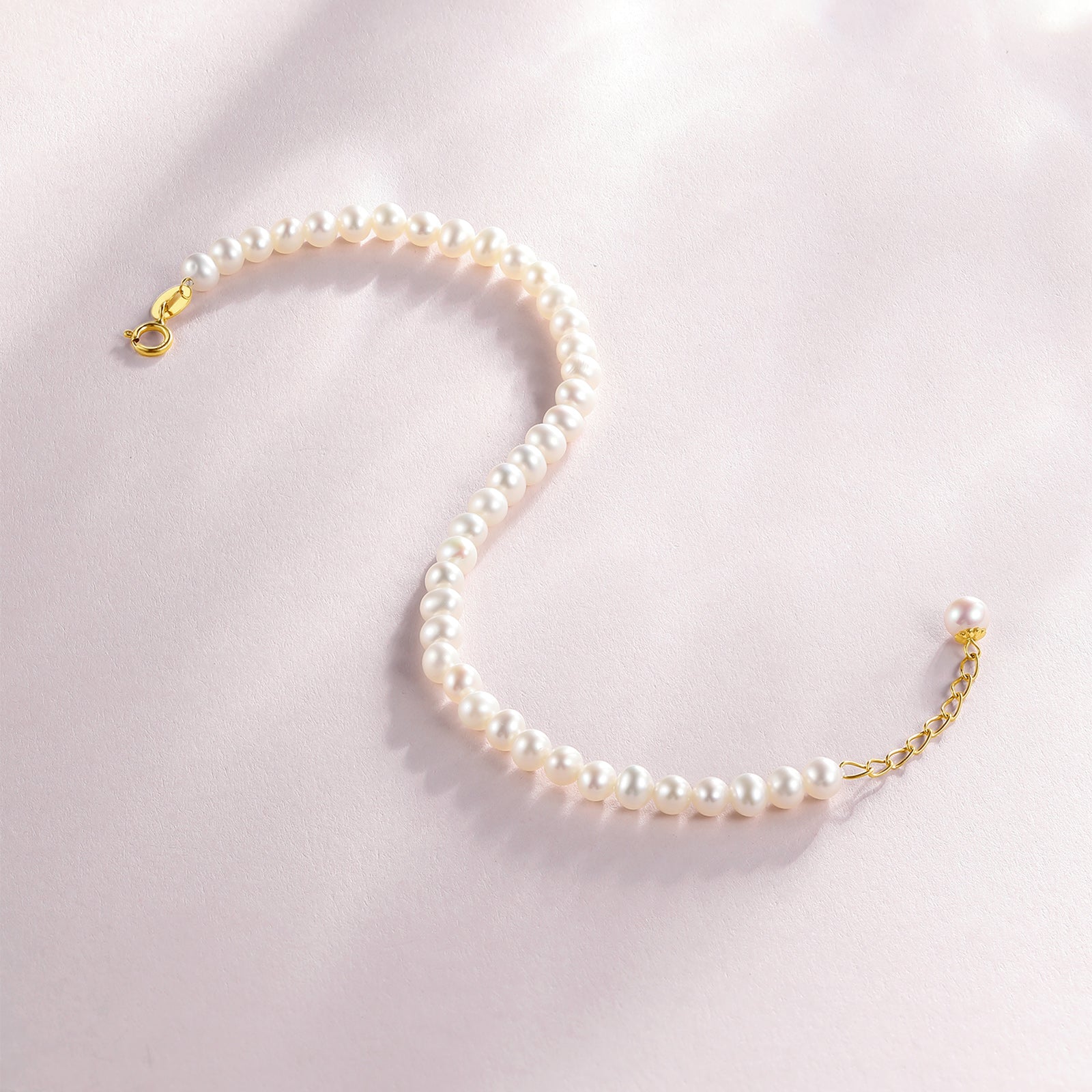 18K金鍊手鍊，珍珠，0.22-0.25克，貨號X078933