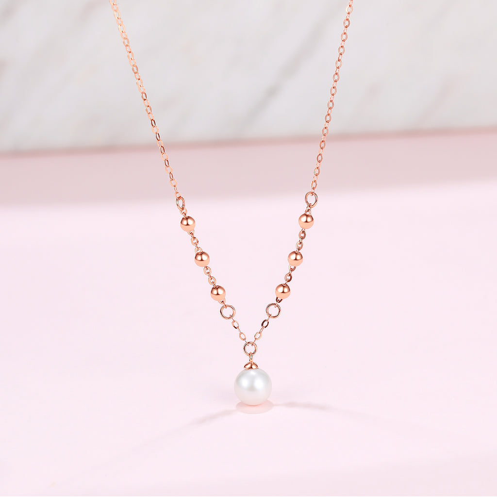 18K Gold Pendant Necklace Pearl 0.75-1.05g X067998