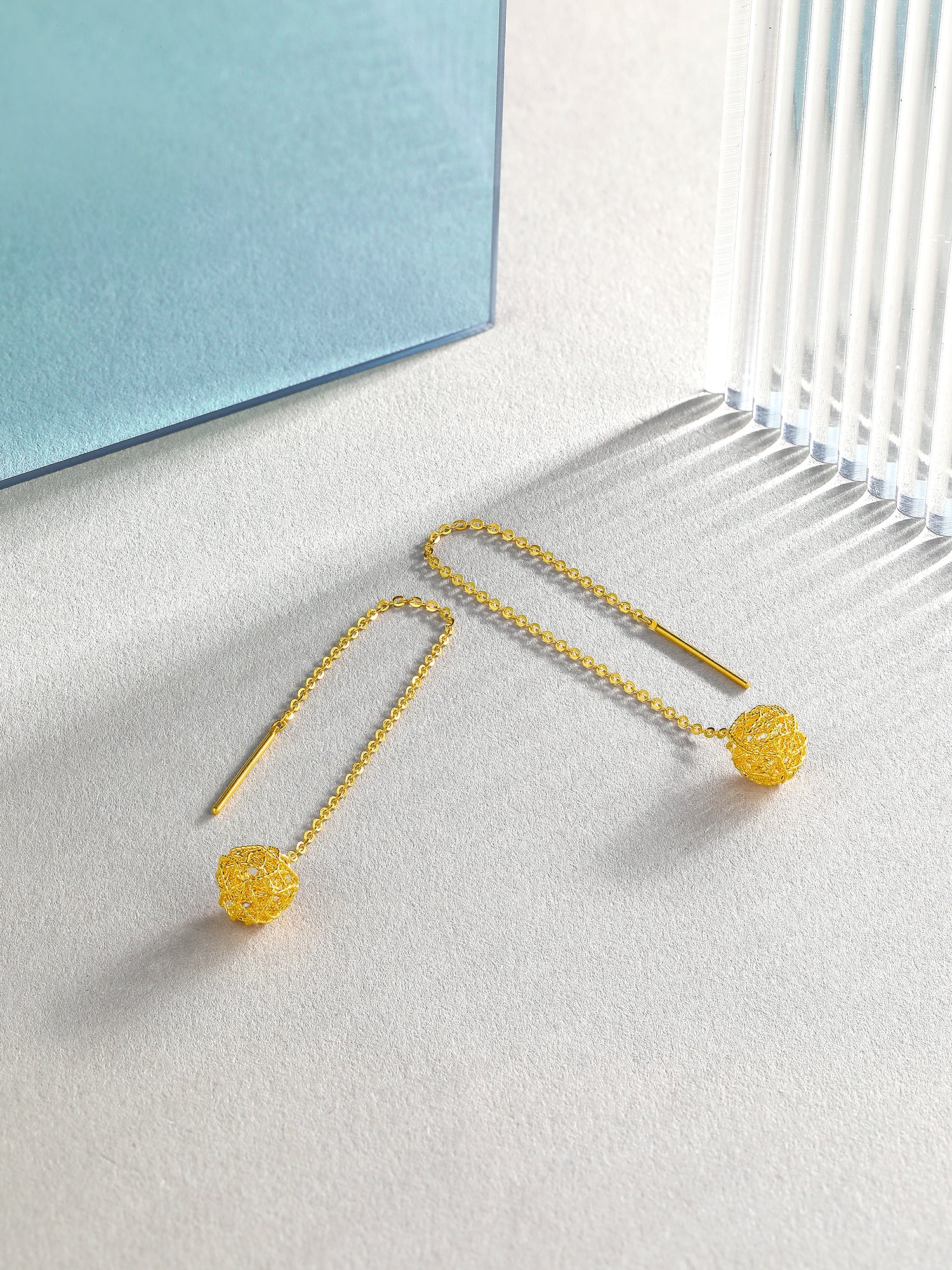 "infinite" 24K Gold Earrings 1.83-2.13g A0910255