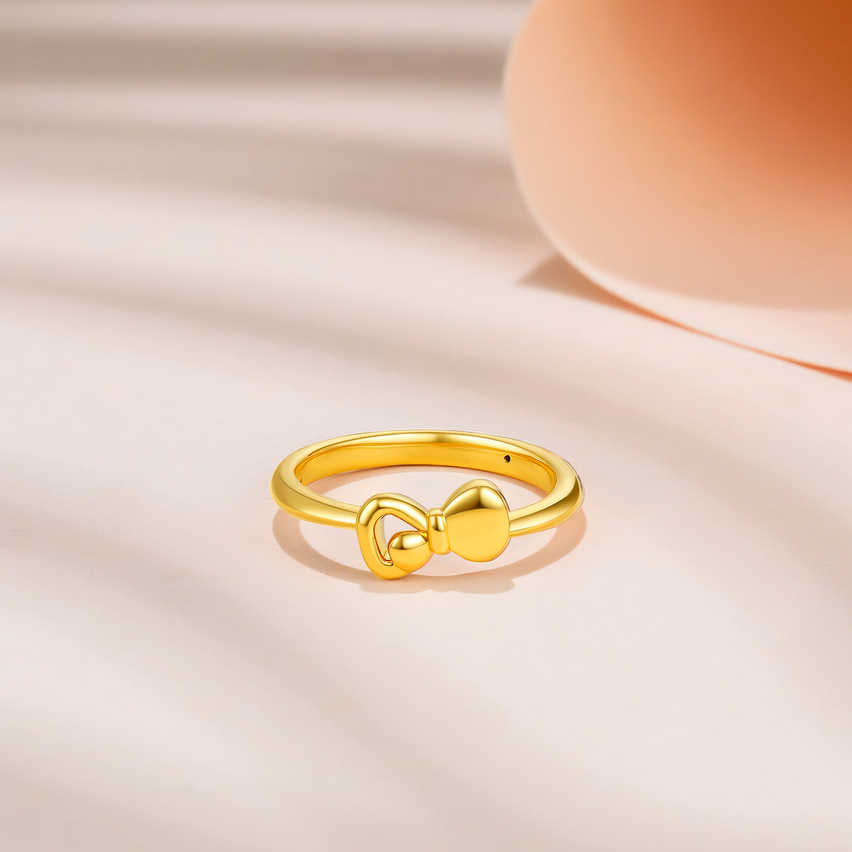 24K Gold Ring Bow 0.6-1g AE016743
