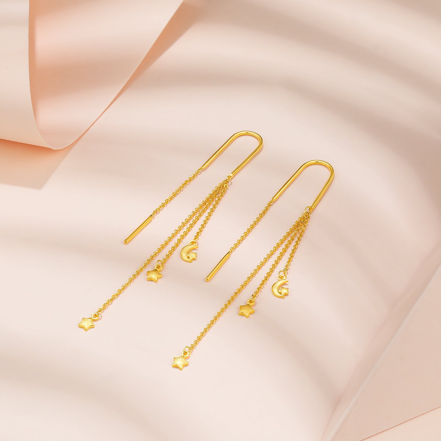 999 24K Gold Earrings Star 2.5-3.2g AA096626
