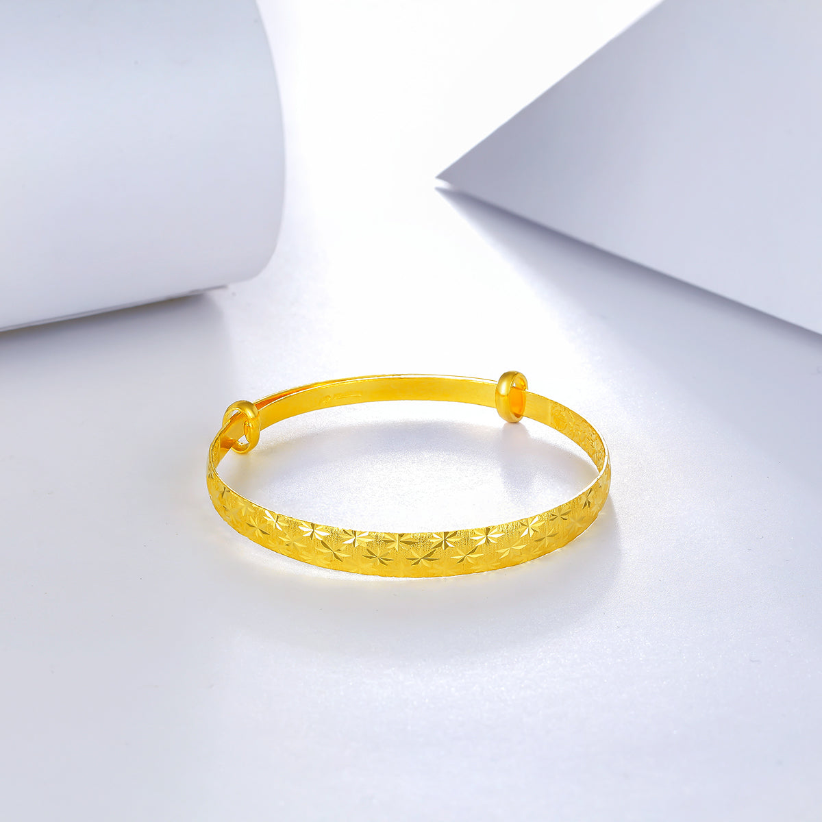 999 24K Gold Bangle Bracelet              Engraving 20-22g AA102336