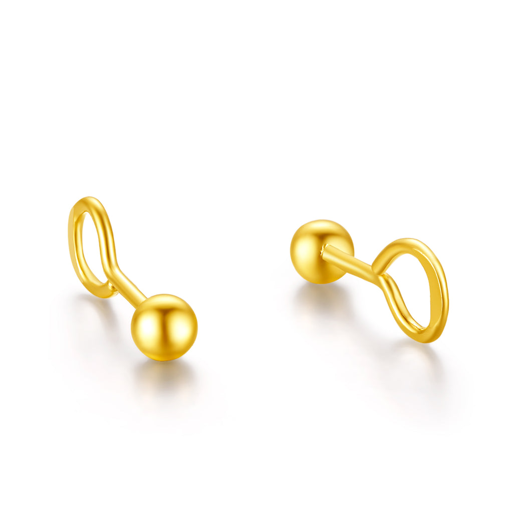 24K Gold Earrings 1.2-1.5g AA090924