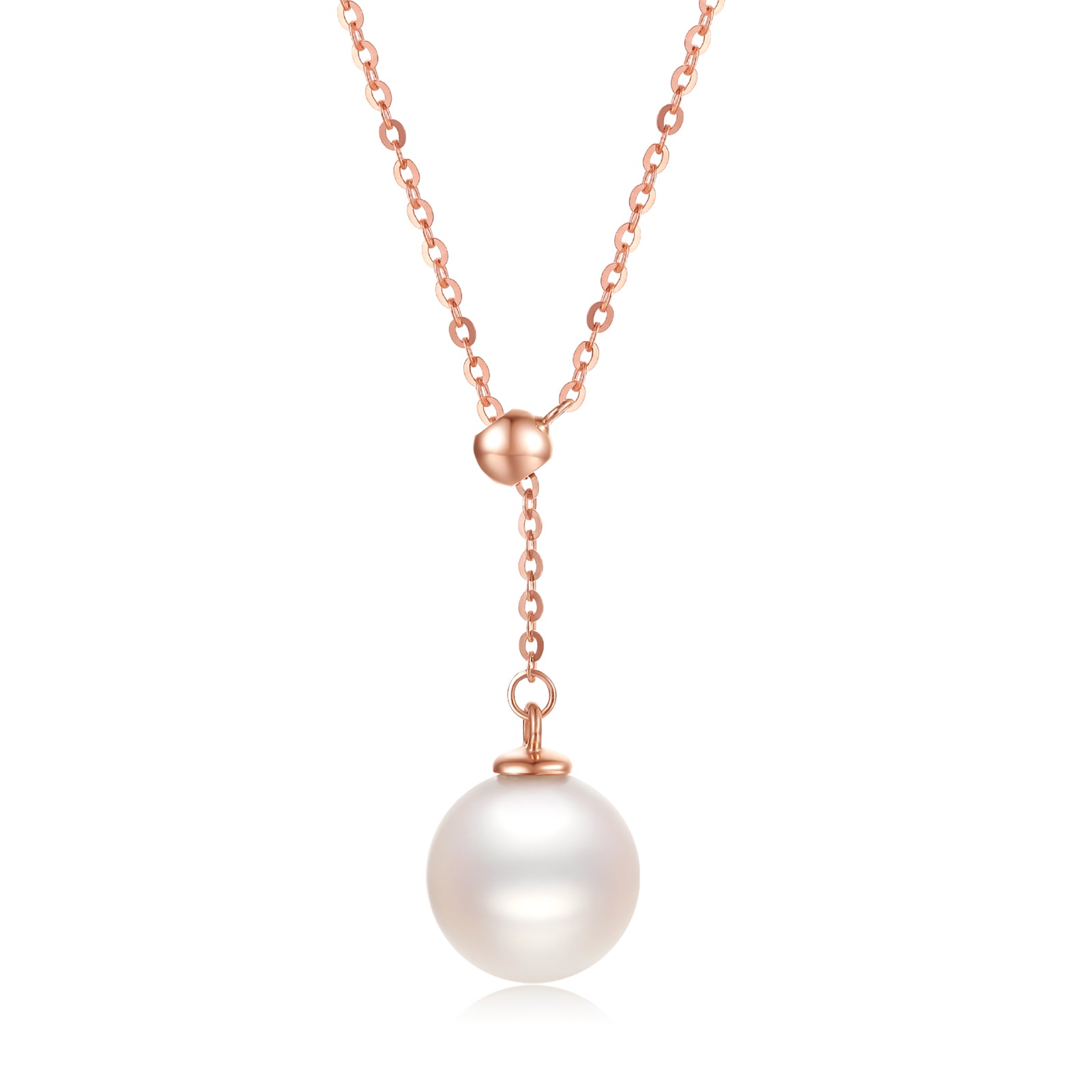 18K Gold Pendant Necklace Pearl 1-1.3g KIPB065480