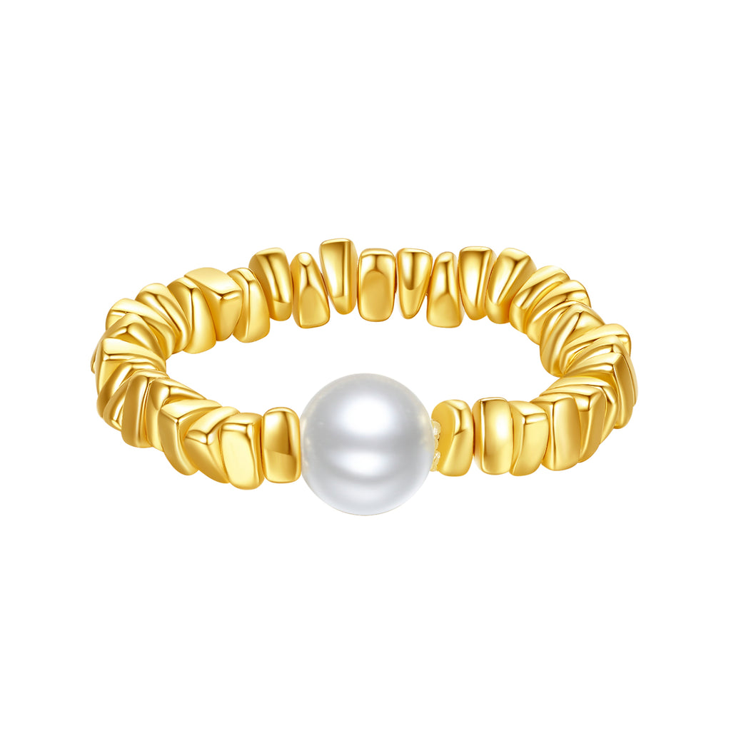 S925 Sterling Silver Ring Pearl 2.7-4.7g J0213751