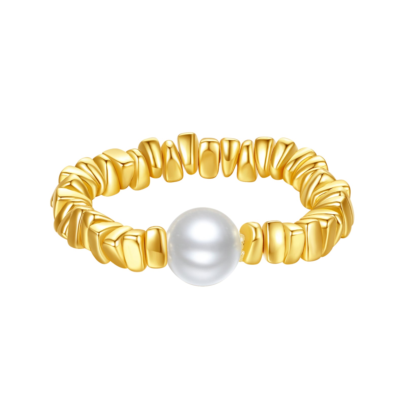 S925 Sterling Silver Ring Pearl 2.7-4.7g J0213751