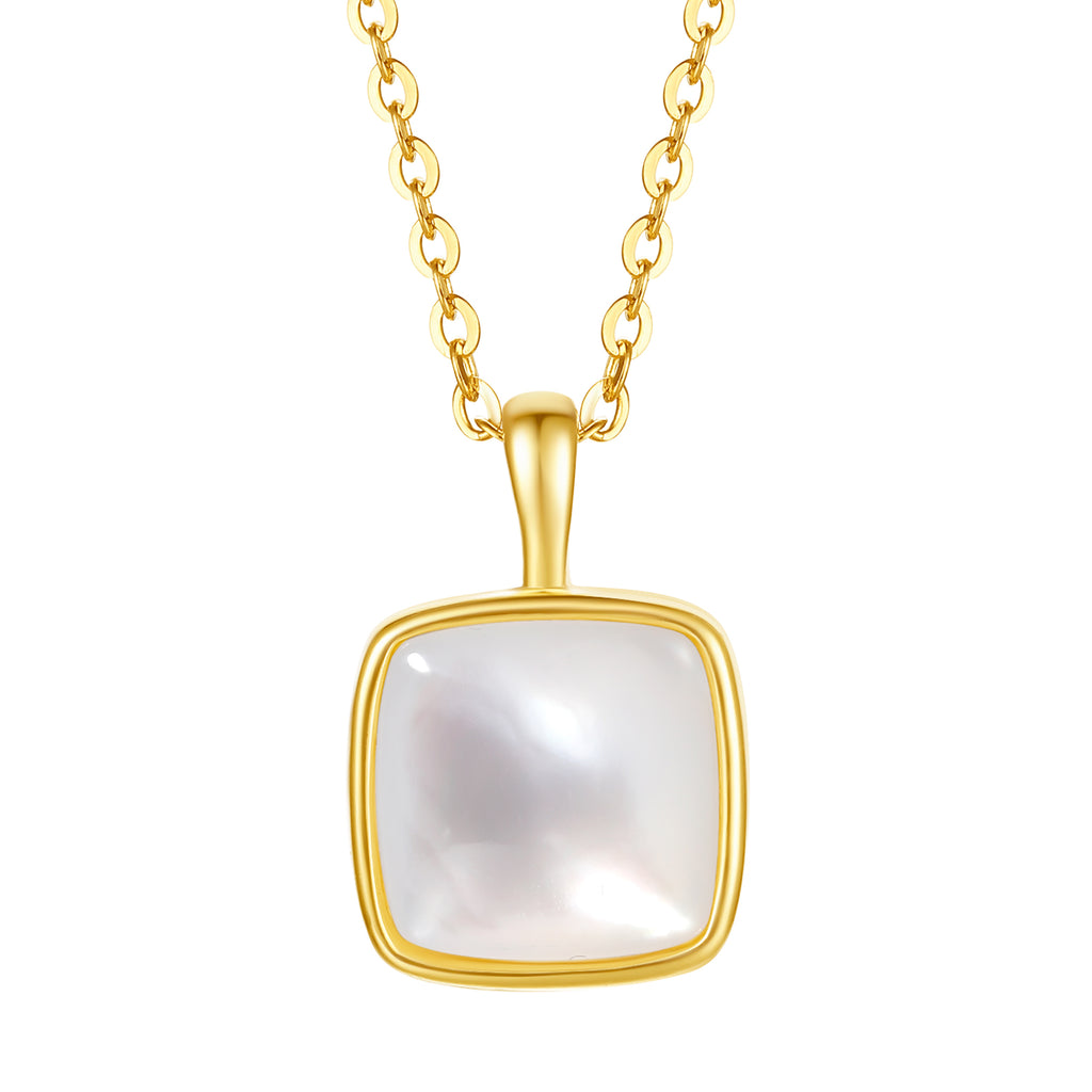 S925 Sterling Silver Pendant Necklace Shell Cubic Zirconia 1.6-3.1g 40+5cm J0614539