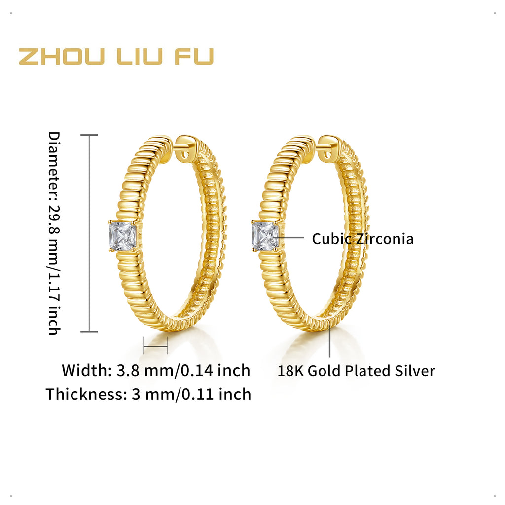 S925純銀耳環，鑲嵌立方氧化鋯，7-8.5克，貨號J0912955