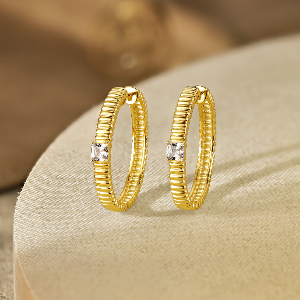 S925純銀耳環，鑲嵌立方氧化鋯，7-8.5克，貨號J0912955