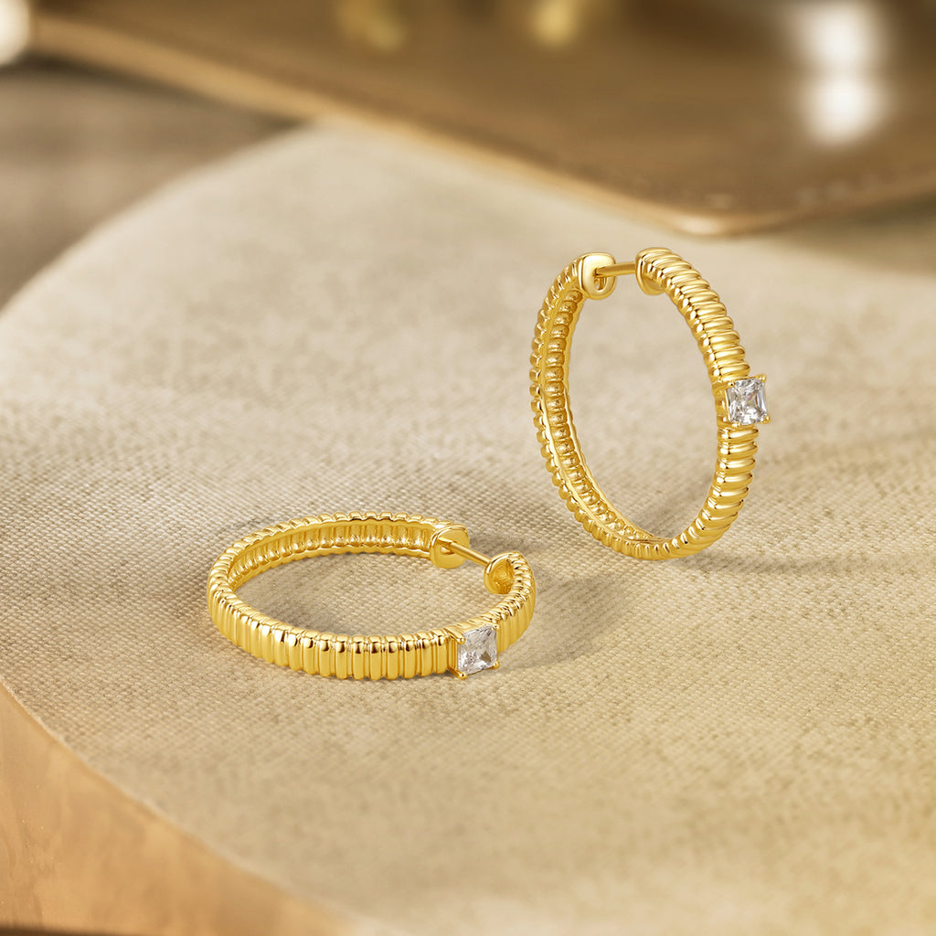 S925純銀耳環，鑲嵌立方氧化鋯，7-8.5克，貨號J0912955