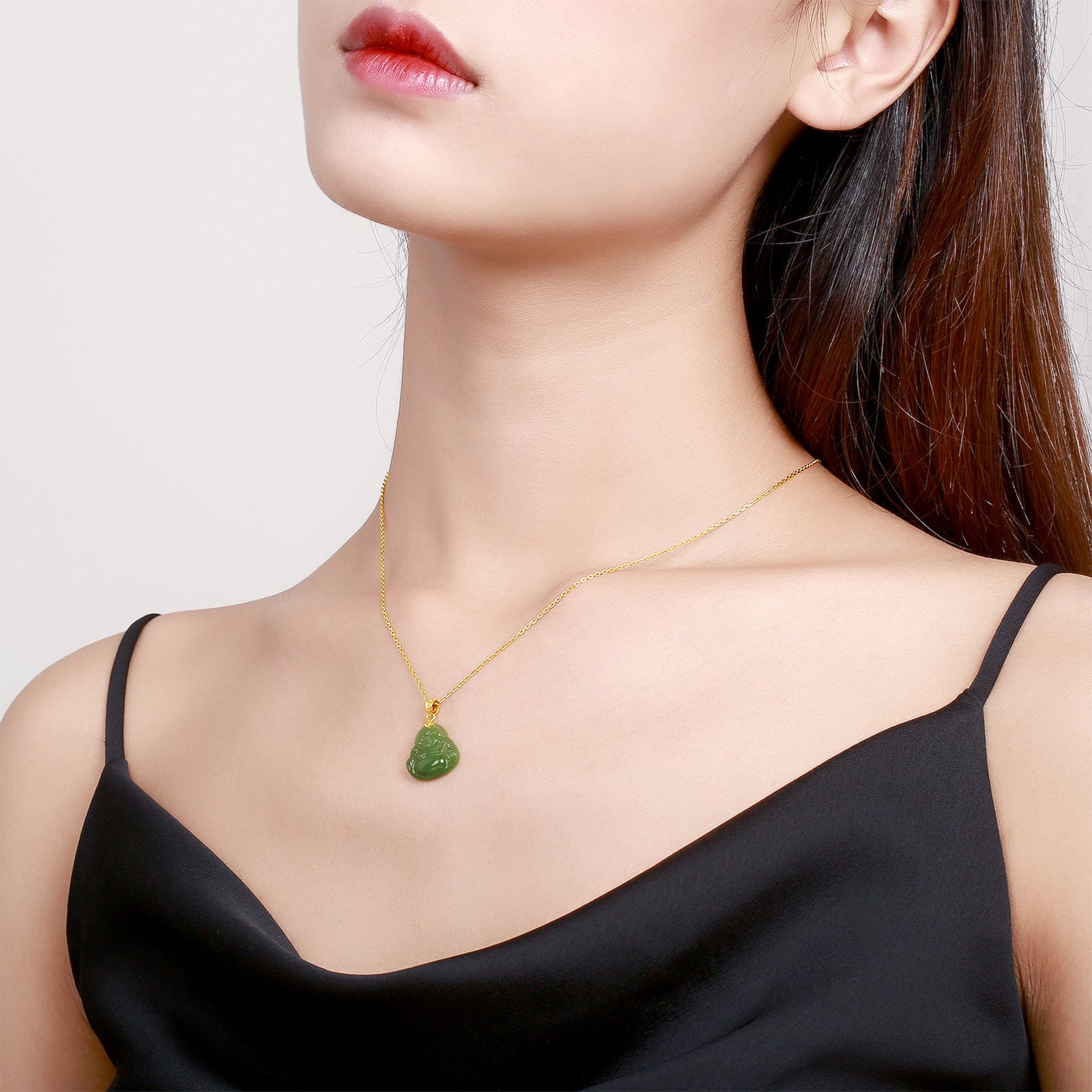 999.9 24K金吊墜 黑天玉 0.35-0.55克 彌勒佛 AAYB046936