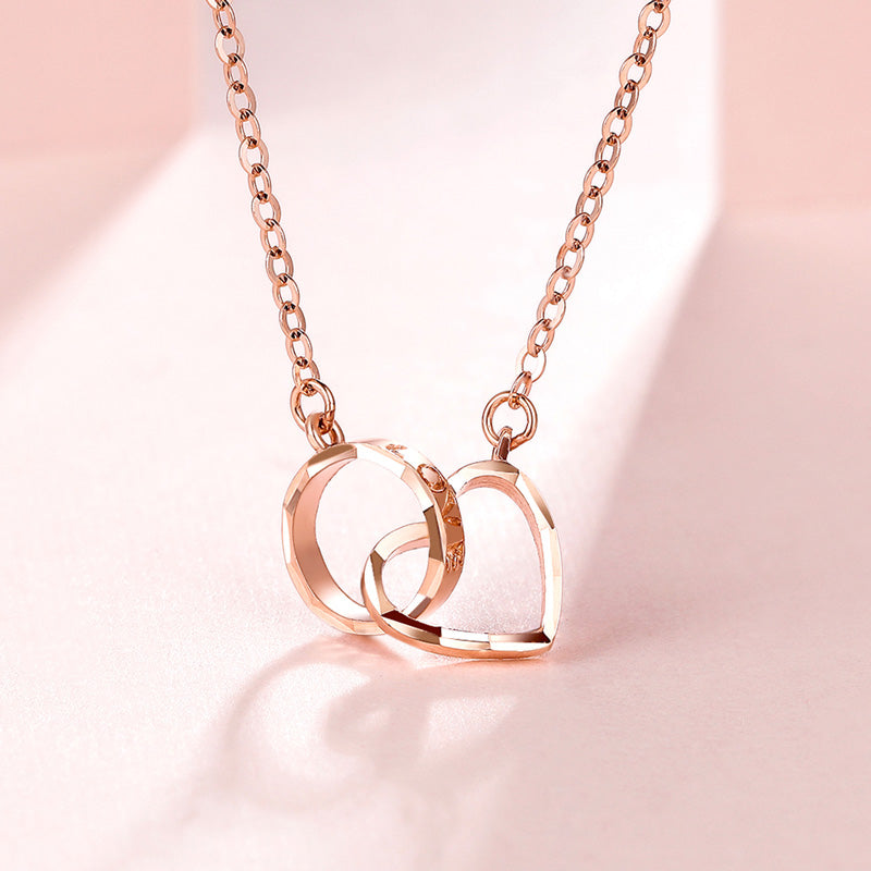 18K Rose Gold Pendant Necklace Heart 2.2-2.5g KI064668