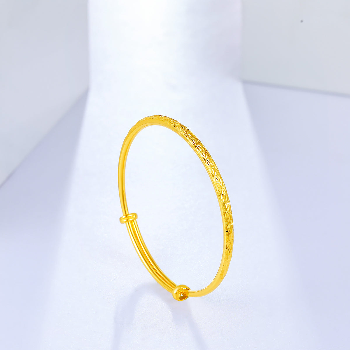 999 24K Gold Bangle Bracelet 15-17g AA102805