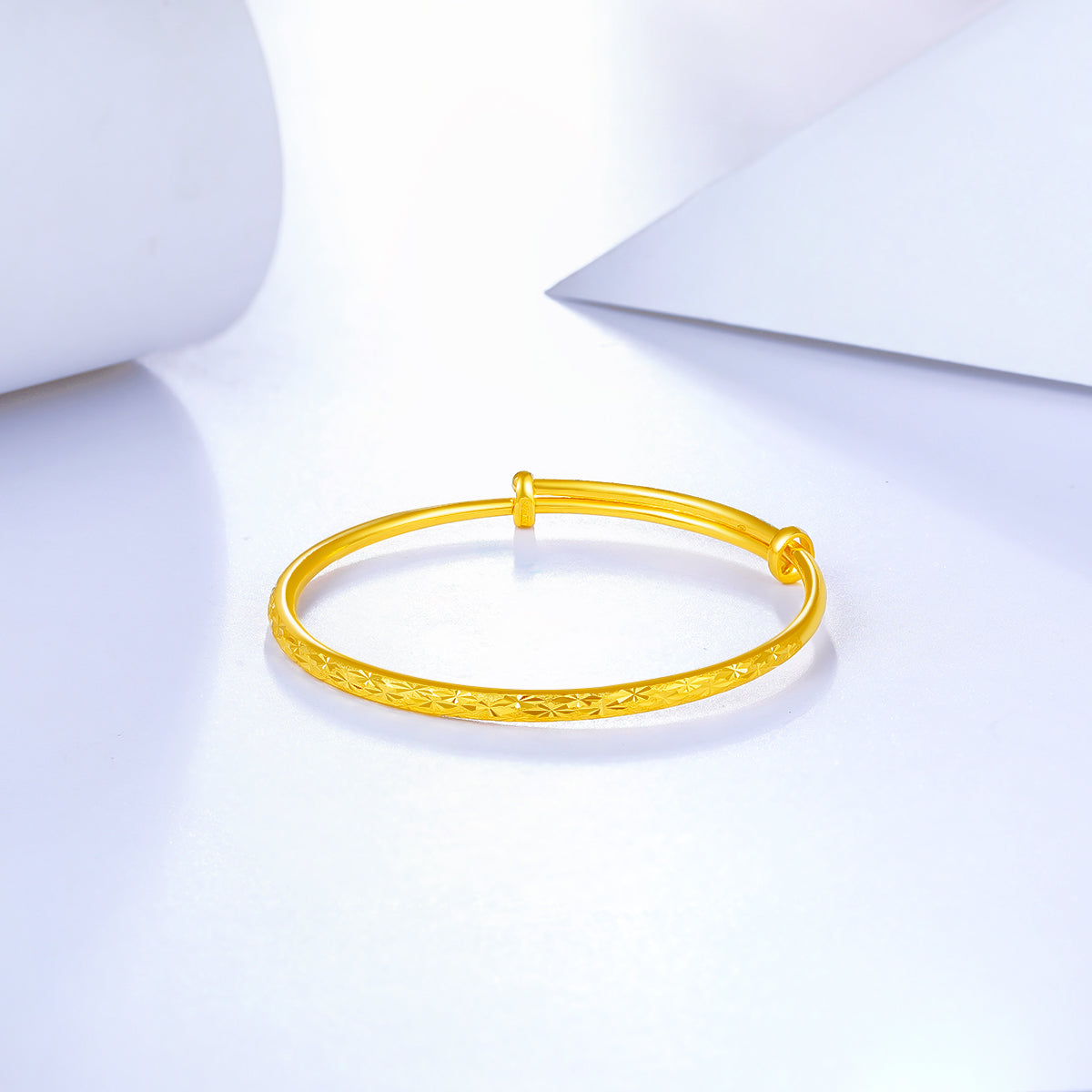 999 24K Gold Bangle Bracelet 15-17g AA102805