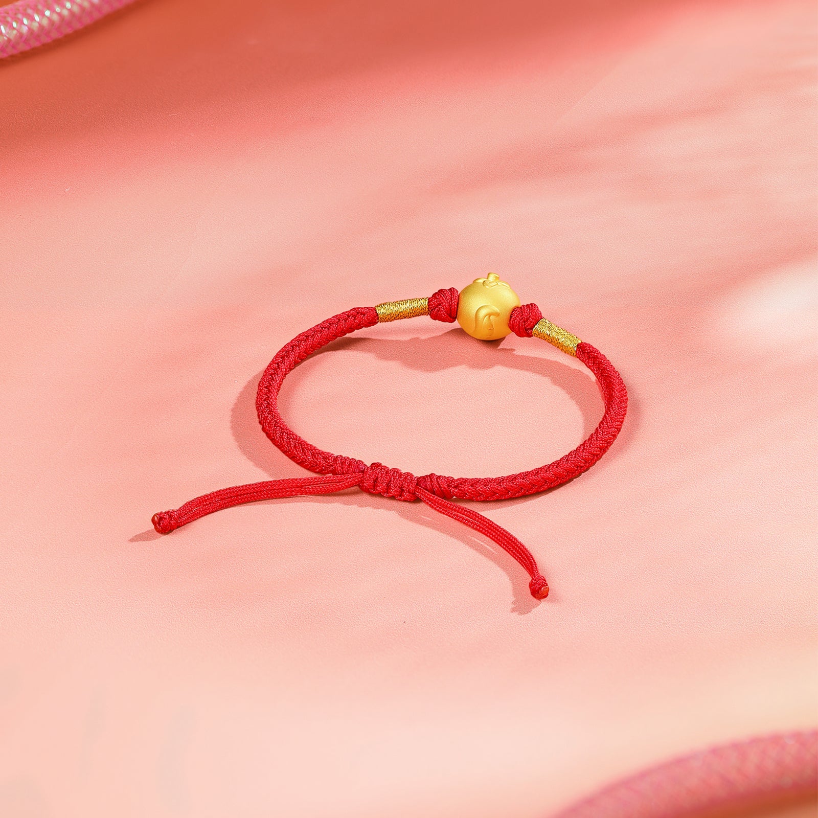 "Chinese Zodiac Snake" 24K Gold String Bracelet Snake 0.7-1g A1714444