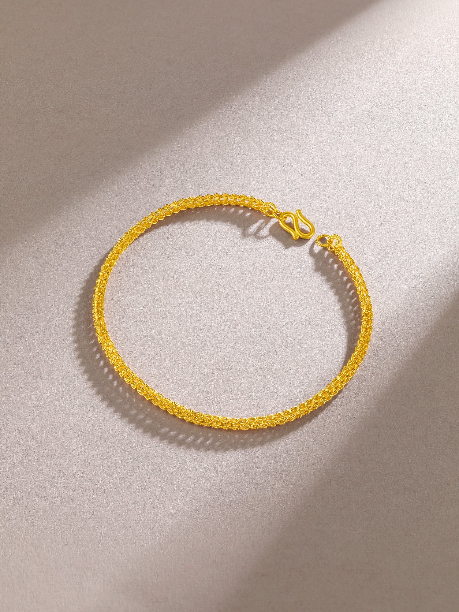 999 24K Gold Chain Bracelet 5.5-7.3g A0710973
