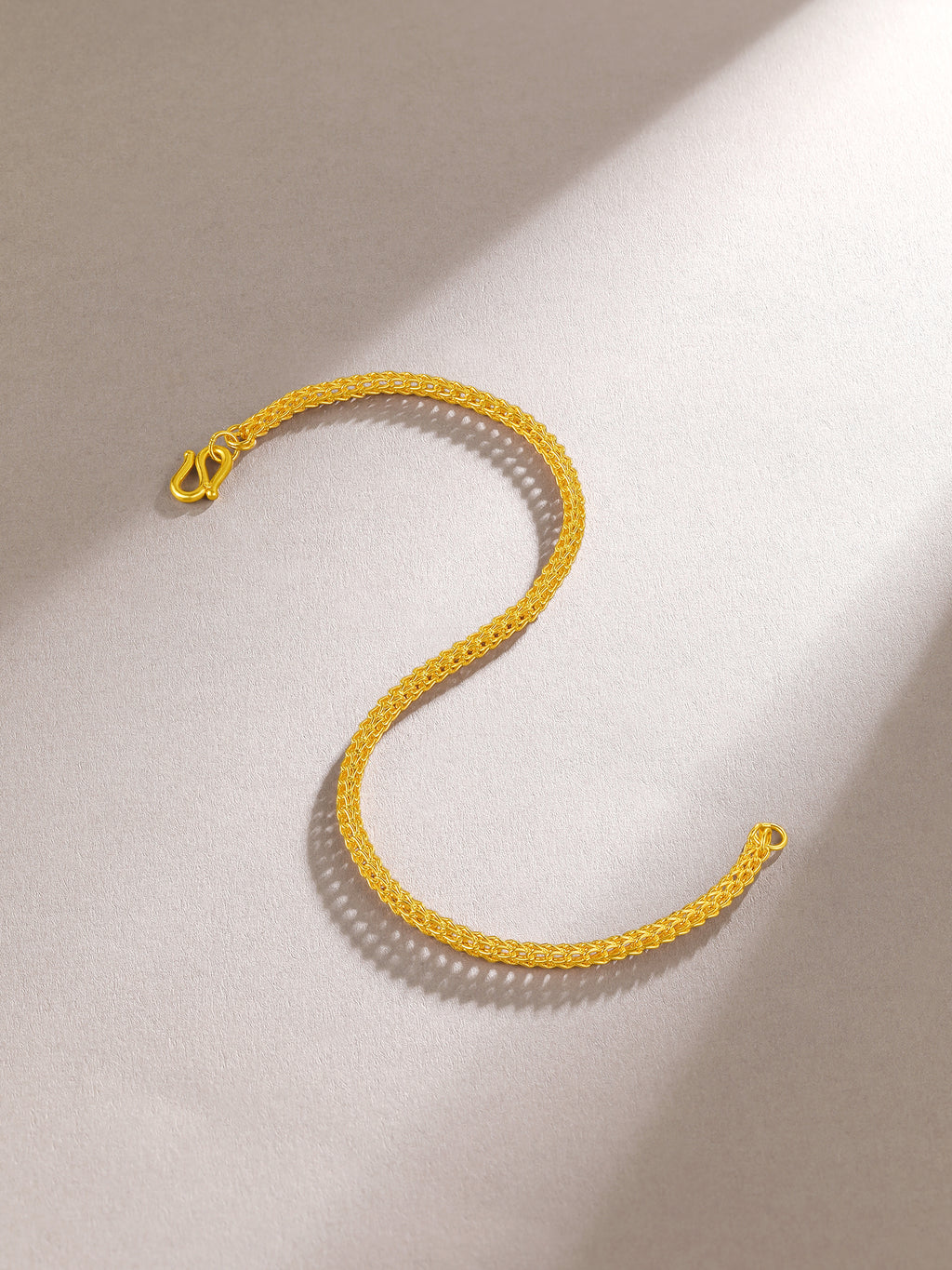 999 24K Gold Chain Bracelet 5.5-7.3g A0710973