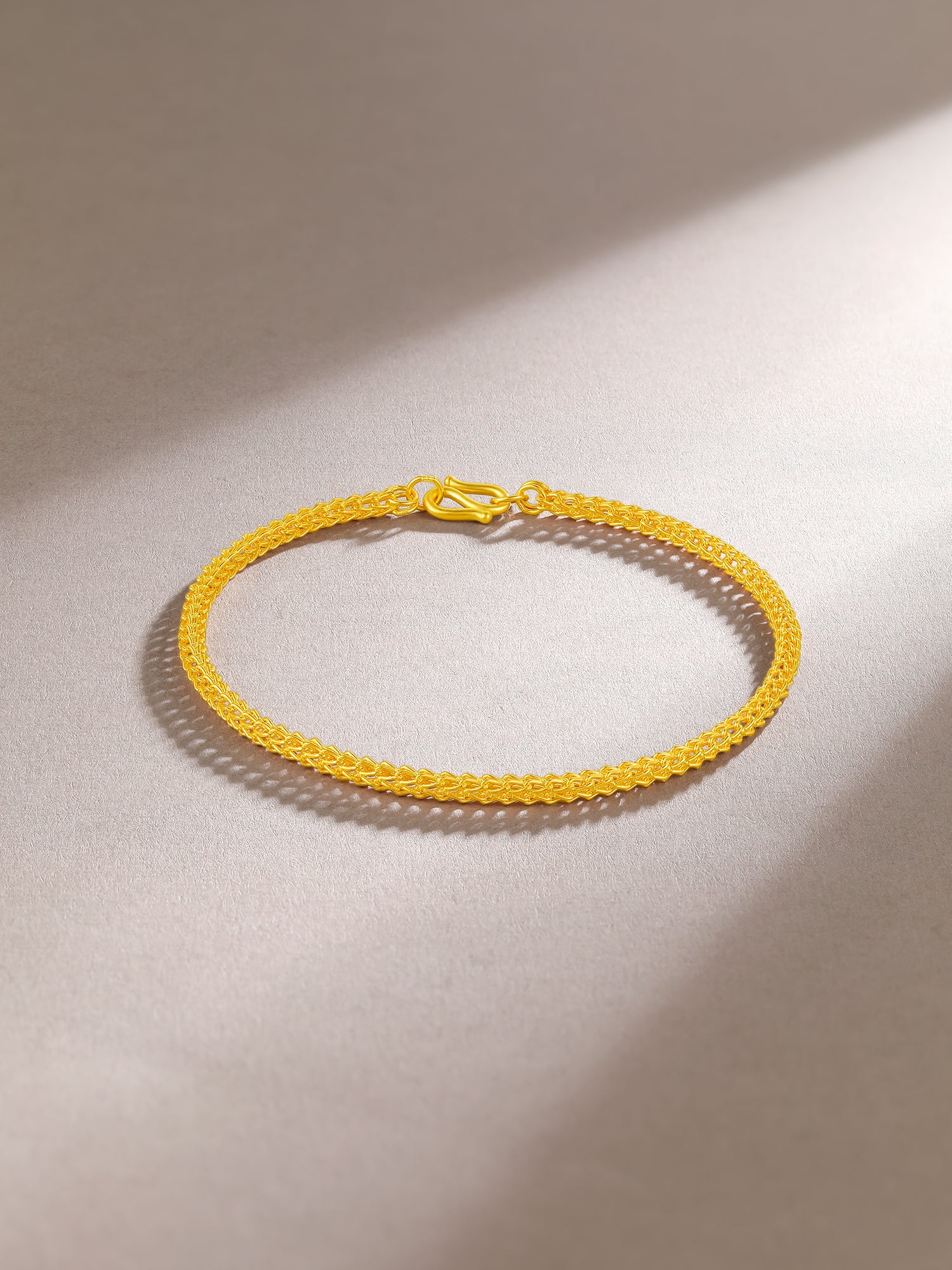 999 24K Gold Chain Bracelet 5.5-7.3g A0710973