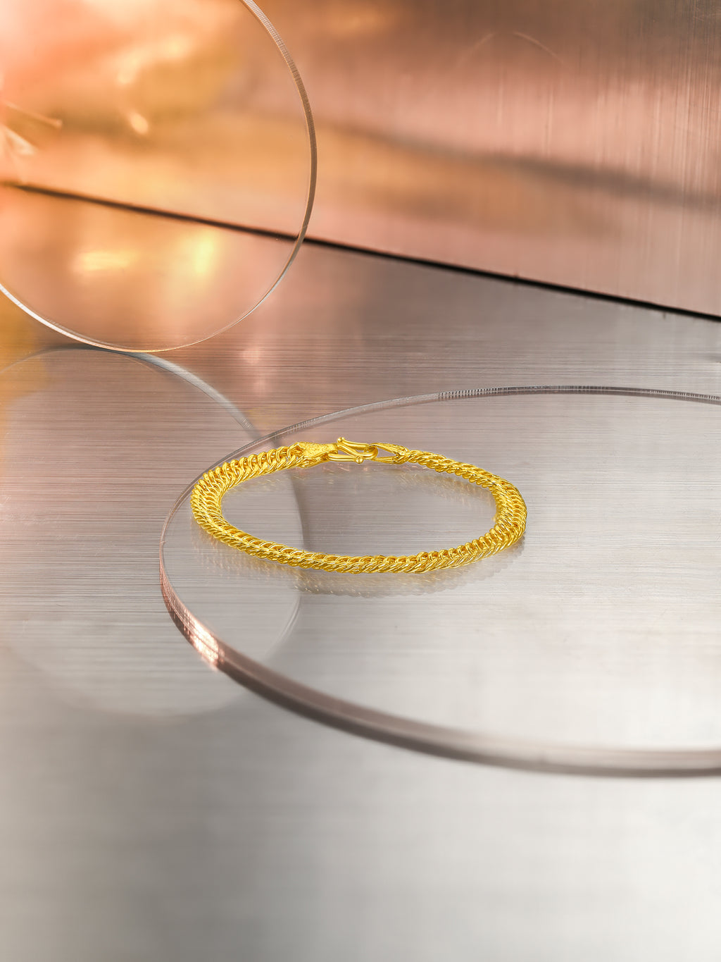 999 24K Gold Chain Bracelet 8-11g A0711742