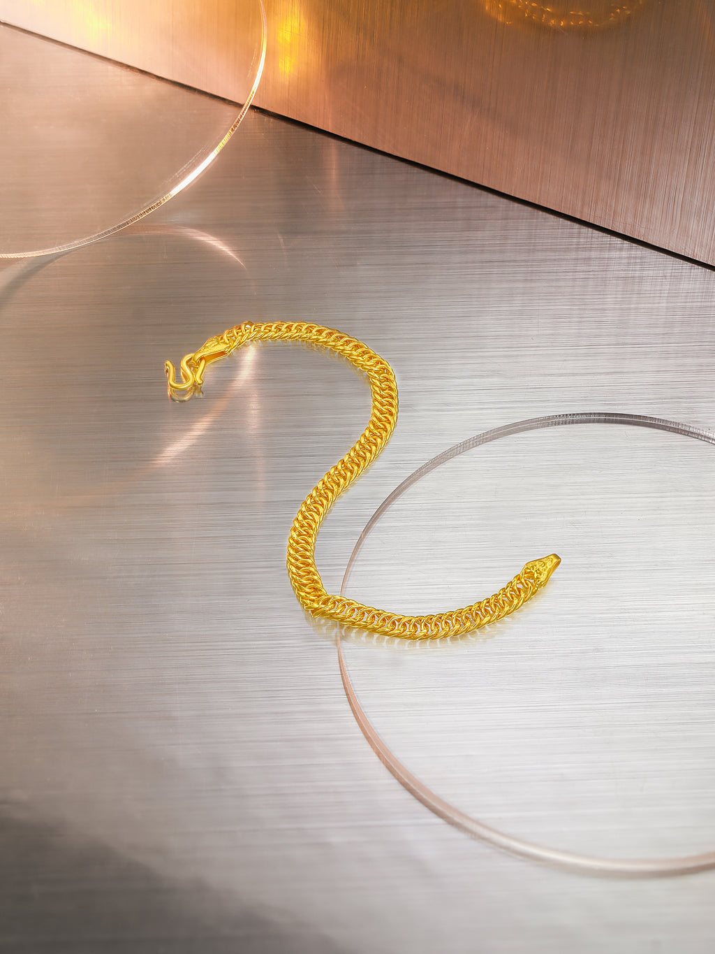 999 24K Gold Chain Bracelet 8-11g A0711742